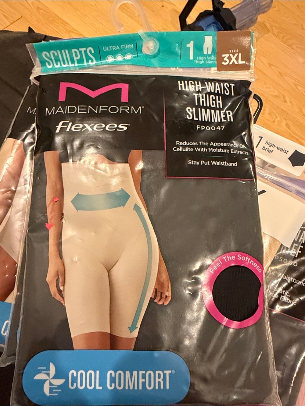 Maidenform High-Waist Thigh Slimmer Shorts in Black Size 3xl